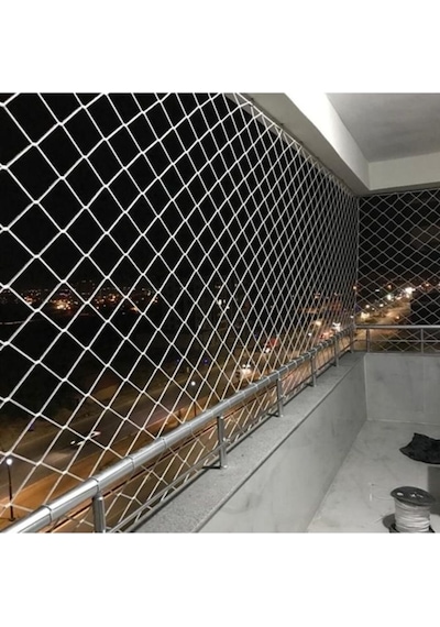 2,50 X 2 Metre Çocuk Güvenlik Filesi Kalınlık 3 Mm Balkon Güvenlik Filesi Kedi Güvenlik Filesi File