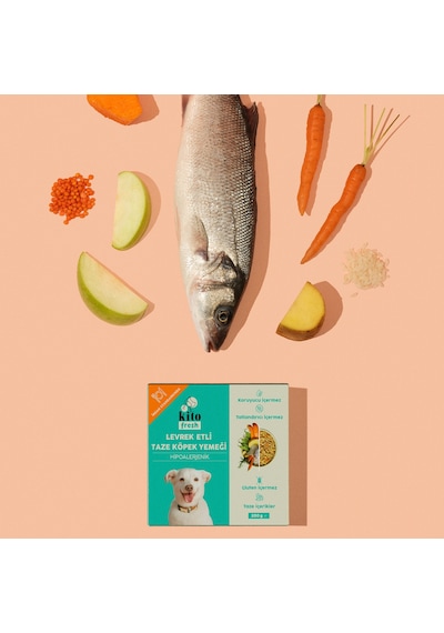 Kito Kuzu Etli Yetişkin Köpek Maması 15 KG + Kito Fresh Levrek Etli Köpek Yemeği 6'lı
