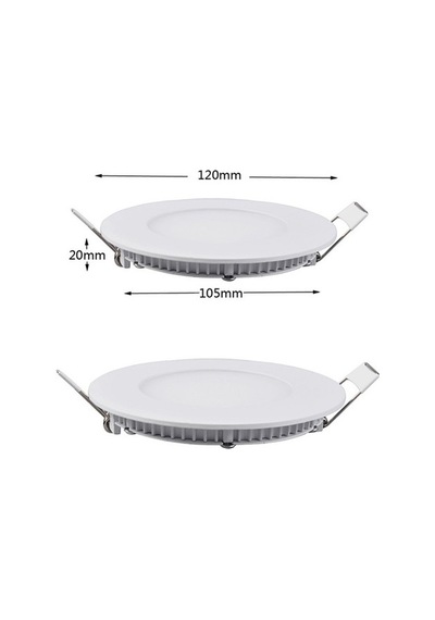 6W Yuvarlak Slim Kasa Led Panel Armatür- 10 Ad Beyaz