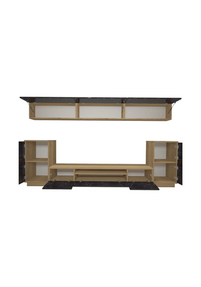 Decoraktiv Trendstyle 9s Mdf Tv Ünitesi Tv Sehpası Pera - Siyah Mermer