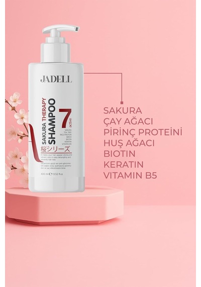 Sakura Therapy Shampoo 7active Sakura Çiçeği, Biotin, Keratin, Vitamin B5 Onarıcı Besleyici Şampuan