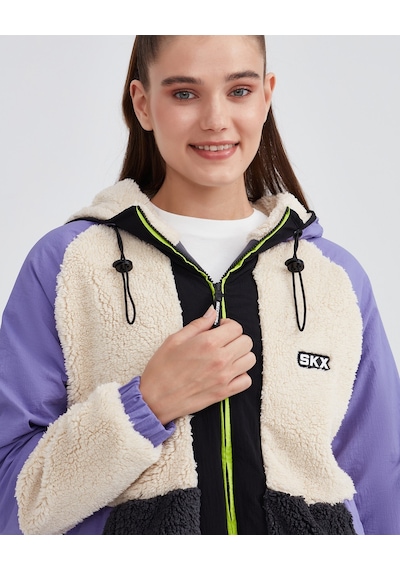 Skechers W Outdoor Fleece Full Zip Sherpa Kadın Off White Ceket S232311-102 Beyaz Skechers W Outdoor Fleece Full Zip Sherpa Kadın Off White Ceket S232311-102 Beyaz