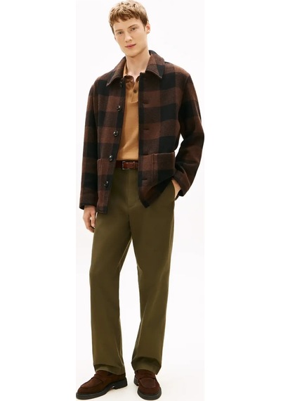 Tommy Hilfiger Wool Dbl Face Check, 0m7 Kahverengi Erkek Ceket