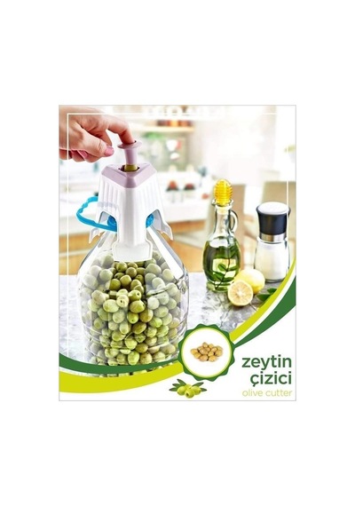 Buffer Kolay Zeytin Dilme Çizme Aparatı Pratik Kolay Zeytin Çizici Alet Çok Renkli