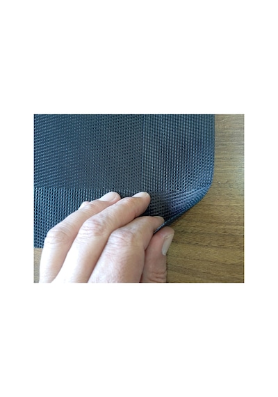 6 Kişilik Pvc Amerikan Servis Supla Seti - 30x45cm Siyah