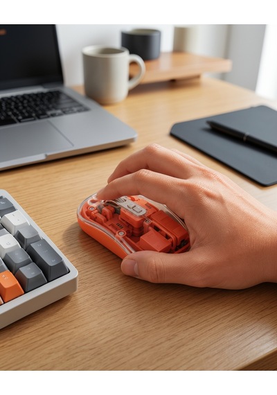 Kablosuz Bluetooth Mouse Şık Şeffaf Tasarım Uczzzm223mouseturuncu-8 Belirtilmemiş
