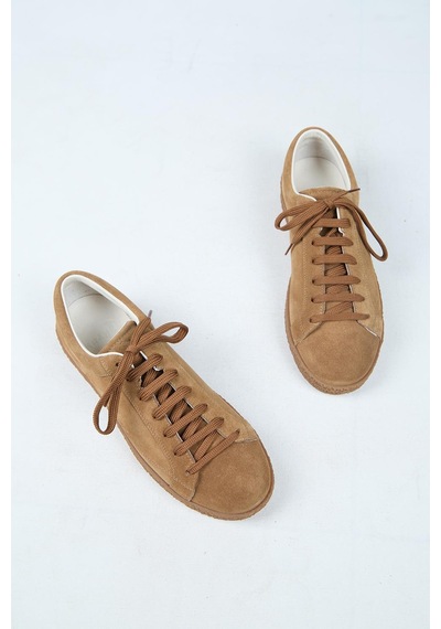 Krahe Chazz Erkek Hakiki Deri Bağcıklı Kum Sneakers