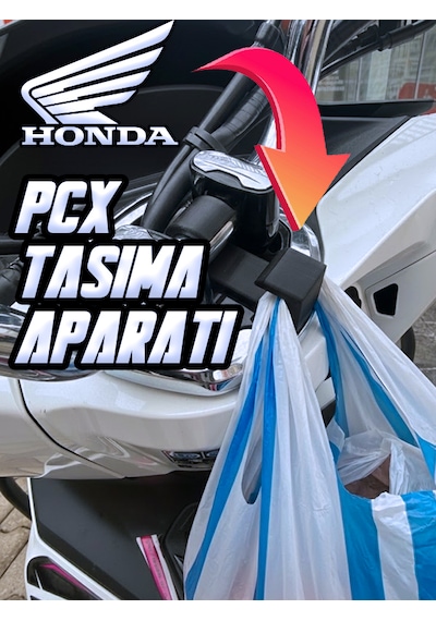 Honda Pcx 125 150 Uyumlu Gidon Poşet Askısı Kancası Taşıma Aparatı Siyah