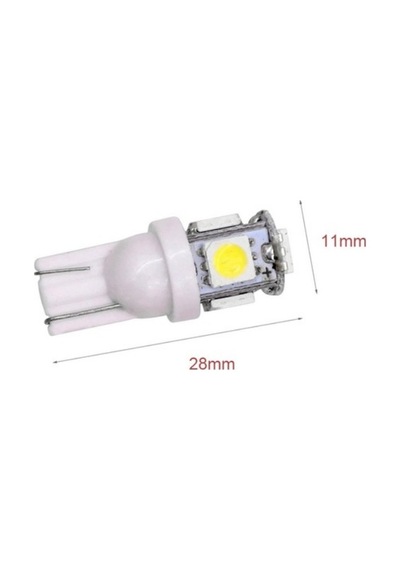 OtoÇizgi T10 5 Ledli Smd Evrensel Park Lambası Beyaz Işık Takım 2 Adet OtoÇizgi
