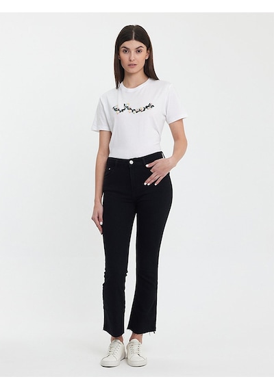 Ltb Lynda X Cropped Flare Kadın Jean Pantolon 010095156215712 - 200 Siyah Ltb Lynda X Cropped Flare Kadın Jean Pantolon 010095156215712 - 200 Siyah