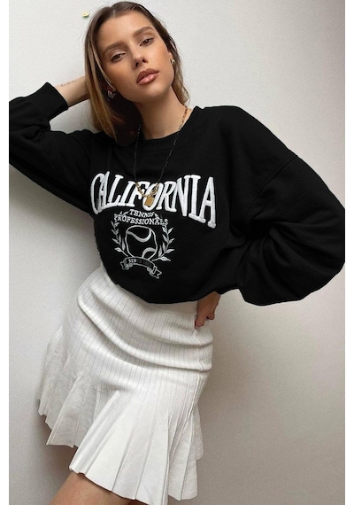 Madmext Mad Girls Siyah Sweatshirt Mg1112 Siyah