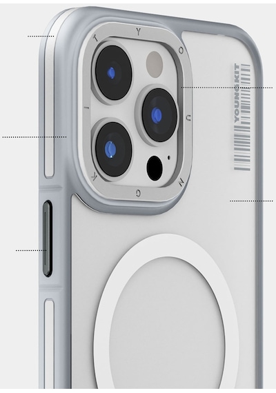Apple Uyumlu iPhone 15 Pro Max Kılıf Magsafe Şarj Özellikli Youngkit Rock Sand Serisi Kapak