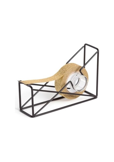 U Brands Vena Tel Bant Dispenseri, Metal, Siyah, 1 Adet