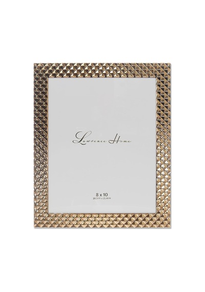 Frames Elmas Desenli Cilalı Metal Resim Çerçevesi, 8x10, Altın