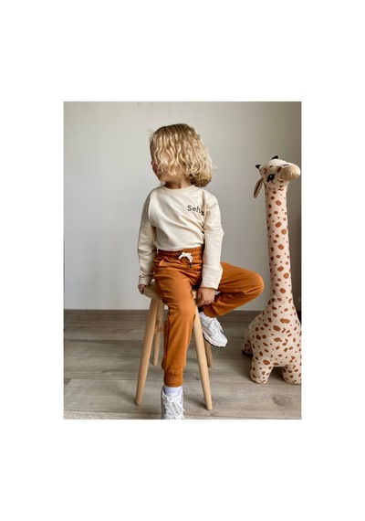 Heyadventure Erkek / Kız Çocuk Jogger Eşofman Altı Cepli Paçası Kaşkorseli Camel Camel