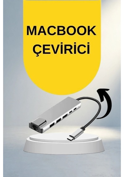 Usb Type-c 8 Girişli Hub Dönüştürücü Macbook Pro Uyumlu