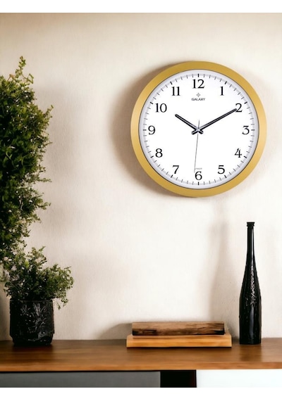 Galaxy 1964-k Serisi Lüx Premium Klasik Ofis Ve Duvar Saati 35 Cm Gold Altın