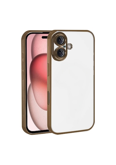 Apple iPhone Uyumlu 17 Razer Lensli Silikon - Çöl Titanyum Bz8683140879839