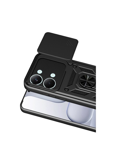Newface - 959 - Xiaomi Poco X8 Pro Max Pars Lens Yüzüklü Silikon - Csmo-tex - - Siyah Sıyah