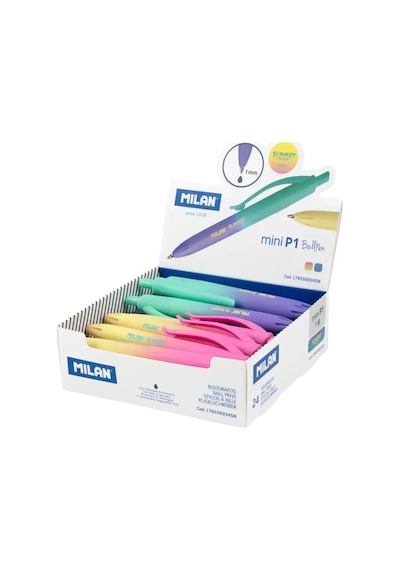 Mılan 176556924sn Sunset P1 Mını Tükenmez Kalem 24'lü Ahşap
