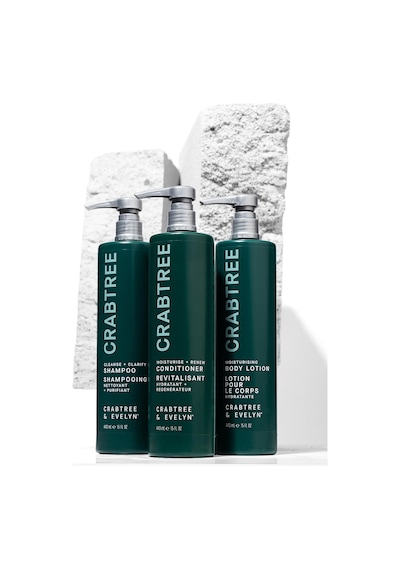 Crabtree & Evelyn Cleanse + Clarify Şampuan 443 ML + Saç Kremi 443 ML + Body Lotion 443 ML