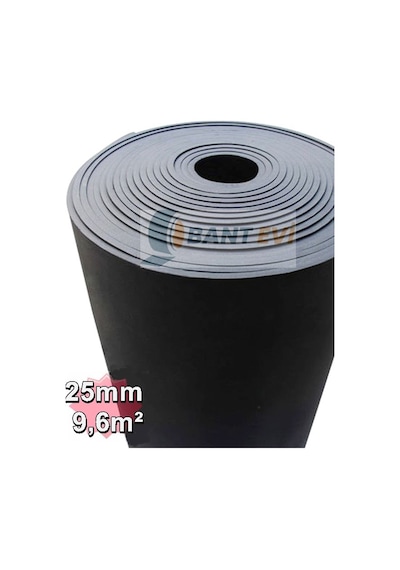 Elastomerik Kauçuk Sünger Yalıtım Levhası İzolasyonu 19 MM 12 M2 (Yapışkansız)