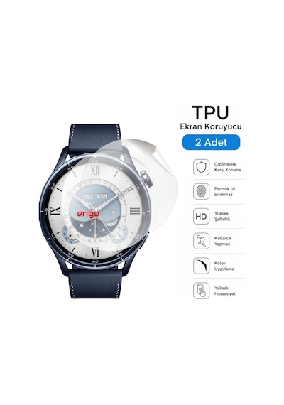 Xiaomi Watch S5 46mm Ekran Koruyucu Tpu Şeffaf Film 2 Adet