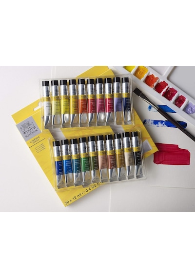 Winsor & Newton 2190606 Galeria Akrilik Boya Seti, Çok Renkli, 20 Renk Başlangıç Seti, 240 Mililitre
