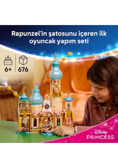 LEGO® ǀ Disney Princess Rapunzel’in Şatosu 43297 - 6 Yaş ve Üzeri Çocuklar için Yaratıcı Oyuncak Yapım Seti (676 Parça)
