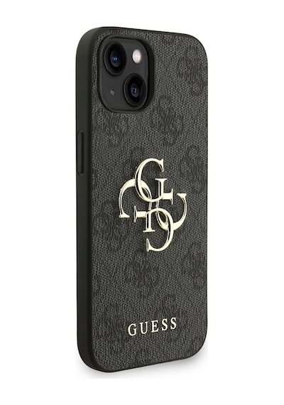 Apple Uyumlu iPhone 14 Kılıf Guess Lisanslı Bilek Askı İpli Metal 4g Ve Yazı Logolu Kapak Siyah