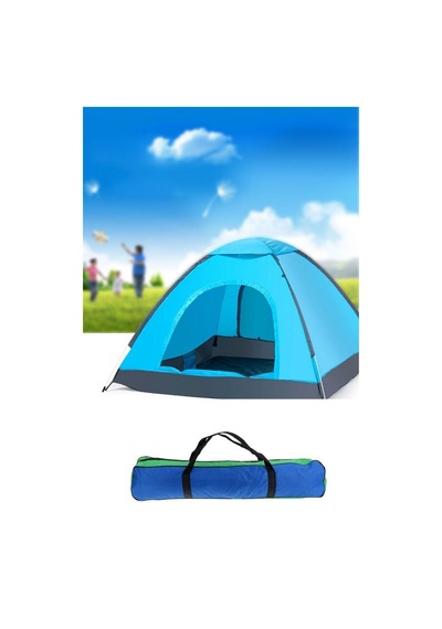 Kamp Çadırı 3 Kişilik Dayanıklı Kolay Kurulum Renkli 200x150x110 Mavi