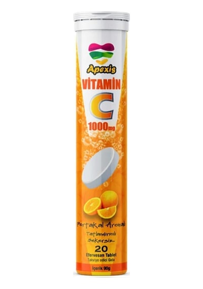 Apexis Vitamin C Efervesan Tablet 20 x 1000 MG