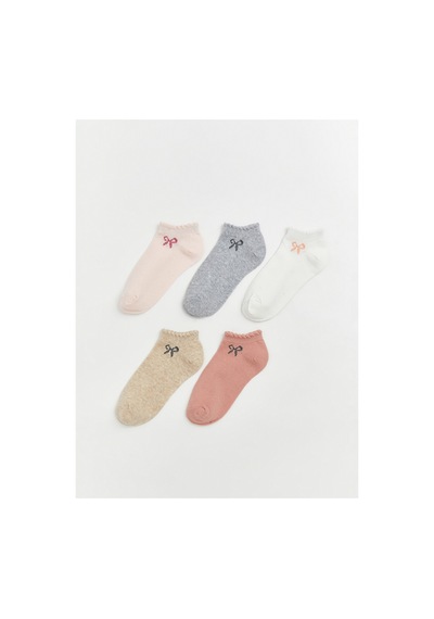 LC Waikiki Alıta Cıty Farkıyla Lcw Kids Pembe Desenli Kız Çocuk Patik Çorap Pembe - 925405227 Pembe