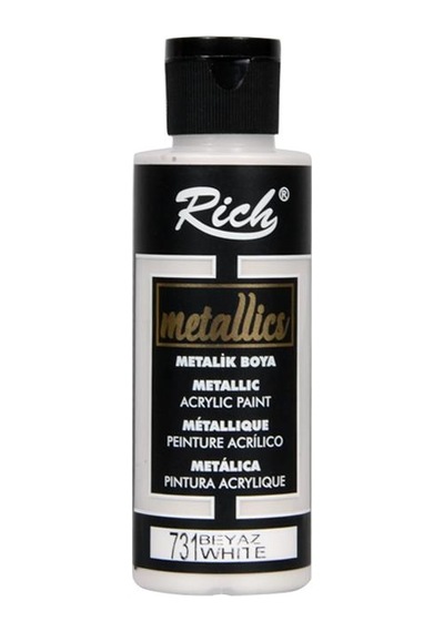 Rich Metalik Akrilik Boya Beyaz 120Ml