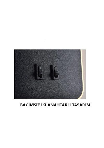 Tuvalu Siyah Led Duvar Apliği / 13w / 3200k Gün Işığı / Çift Anahtarlı Çift Kademe Yanma / 930 Lümen / 220 Diğer