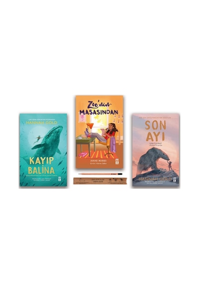 Genç Timaş Son Ayı - Kayıp Balina - Zoe nin Masasından Set 3 Kitap