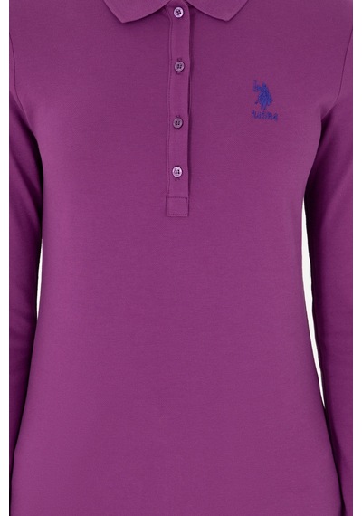 U.S. Polo Assn. Kadın Menekşe Basic Polo Yaka Sweatshirt 50297906-VR037