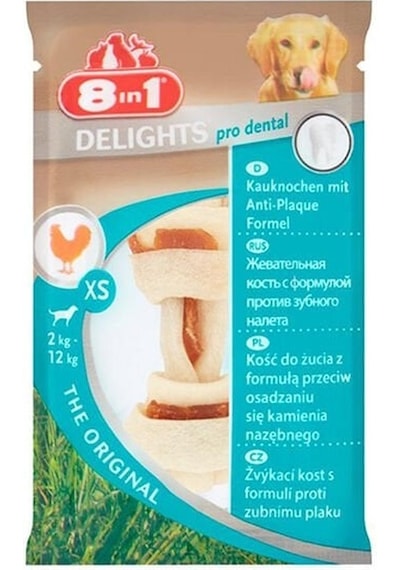 8in1 Delights Dental Köpek Kemik Ödülü Xsmall 12 G