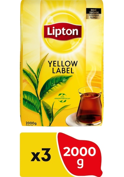 Lipton Yellow Label Dökme Çay 2000 Gr X 3 Adet