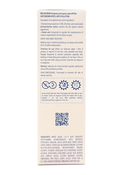 Melascreen Uv Cream Spf 50+ Leke Karşıtı Kuru Ciltler İçin Güneş Kremi 50 Ml