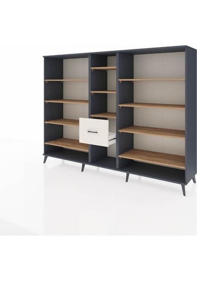 Hyperion Dolap 11 Raflı 3 Çekmeceli 220x44x163 Antrasit-çam/ayta Antrasit-çam/aytaşı Hyperion Dolap 11 Raflı 3 Çekmeceli 220x44x163 Antrasit-çam/ayta Antrasit-çam/aytaşı
