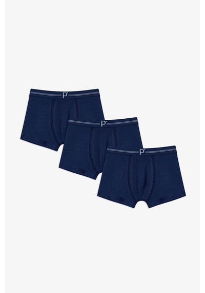 Penti Erkek Çocuk 3 lü Koyu Mavi Tonlu Boxer