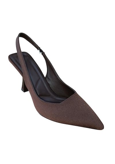 Şiko 809 Kadın Kadeh Ökçe Arka Açık Stiletto Ayakkabı Kahve Kahverengi