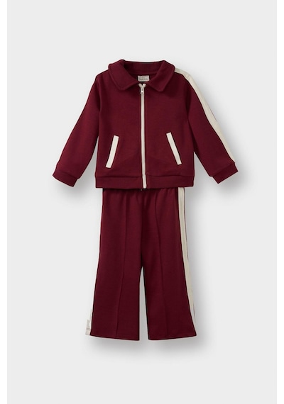 Defacto Erkek Bebek 2li Takım Fermuarlı Sweatshirt Eşofman Altı G4348a525wnbr285 Bordo-br285