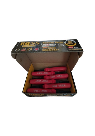 Boss 160 Mm Siyah 85605 Oksit Pense Kırmızı İzole 6 Adet