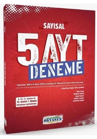 AYT 5'li Sayısal Denemesi (1. Dönem)  -  Uğur Ak  -  Okyanus Eğitim