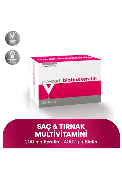 Novoart Biotin & Kreatin 60 Tablet