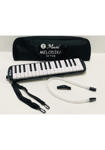 Melodika 32 Tuş Siyah Masis Bez Çantalı