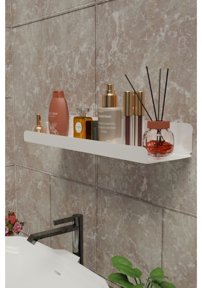 Ultra Güçlü 3m Yapışkanlı Beyaz Çok Amaçlı Banyo Düzenleyici Organizer Raf Banyo Askı 2 Adet Mt96bd Diğer