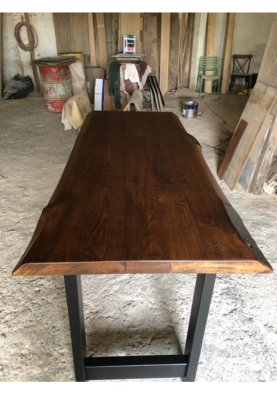 Bintaşmobilya Ceviz Rengi Gürgen Ağacı Bar Masası 180X70.Cm